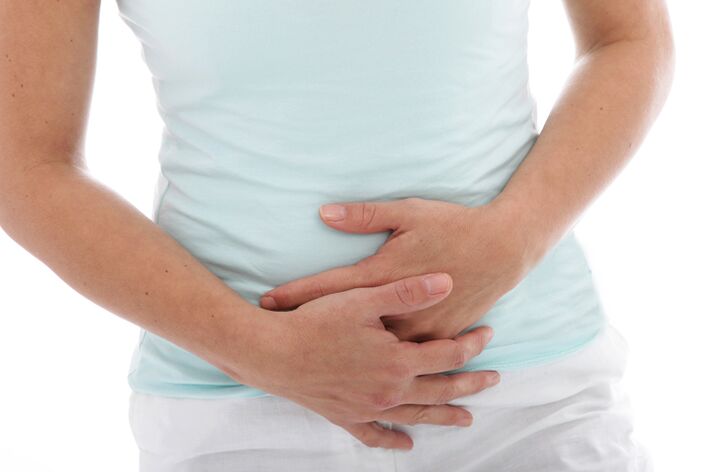 One of the signs of cystitis in a woman is unpleasant pain in the lower abdomen